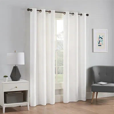 Eclipse Microfiber Thermal Single Curtain Panel In White