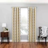 Eclipse Morrow Rod Pocket Energy Saving Blackout Single Curtain Panel In Yellow