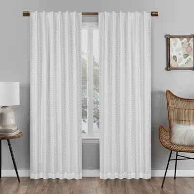 Eclipse Nora Crochet Absolute Zero Blackout Window Panel In White