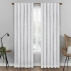 Eclipse Nora Geo Embroidery Absolute Zero Blackout Window Panel In White