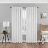 Eclipse Nora Rod Pocket Back Tab Blackout Single Curtain Panel In White
