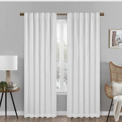 Eclipse Nora Solid Absolute Zero Blackout Window Panel In White