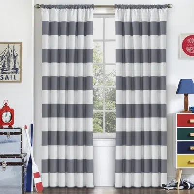 Eclipse Peabody Blackout Single Curtain Panel In Gray