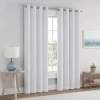 Eclipse Polyester Blackout Curtain Panel In White