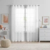 Eclipse Polyester Sheer Curtain Panel In White
