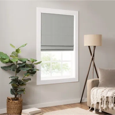 Eclipse Room Darkening Roman Shade In Gray