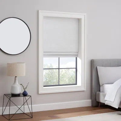 Eclipse Rozel Cordless Roman Shade, 100% Blackout Window Roman Shade