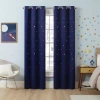 Eclipse Shooting Star Grommet Top Light-filtering Set Of 2 Curtain Panel In Blue
