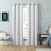 Eclipse Shooting Star Grommet Top Light-filtering Set Of 2 Curtain Panel In White