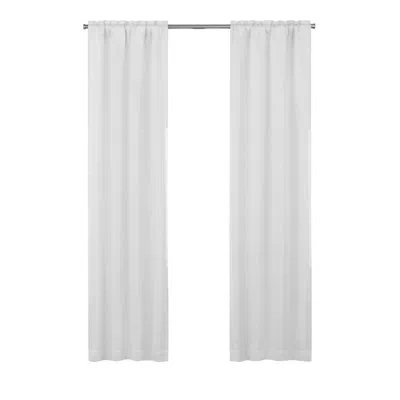 Eclipse Solid Color Blackout Thermal Rod Pocket Liner In White