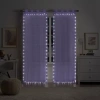 Eclipse Starlight Grommet Top Sheer Single Curtain Panel In Purple