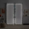 Eclipse Starlight Grommet Top Sheer Single Curtain Panel In White