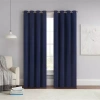Eclipse Thermapanel Grommet Top Light-filtering Single Curtain Panel In Blue
