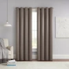 Eclipse Thermapanel Grommet Top Light-filtering Single Curtain Panel In Brown