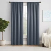 Eclipse Thermapanel Rod Pocket Light-filtering Single Curtain Panel In Blue