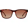 Eco Aino 53mm Polarized Square Sunglasses In Brown