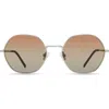 Eco Aloe Round Sunglasses In Silver