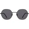 Eco Aloe Round Sunglasses In Black