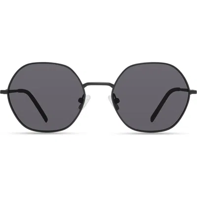Eco Aloe Round Sunglasses In Black