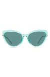 Eco Aubrey 55mm Polarized Cat Eye Sunglasses In Green