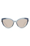 Eco Aubrey 55mm Polarized Cat Eye Sunglasses In Purple