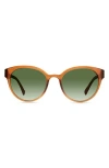 Eco Avala 53mm Polarized Round Sunglasses In Brown