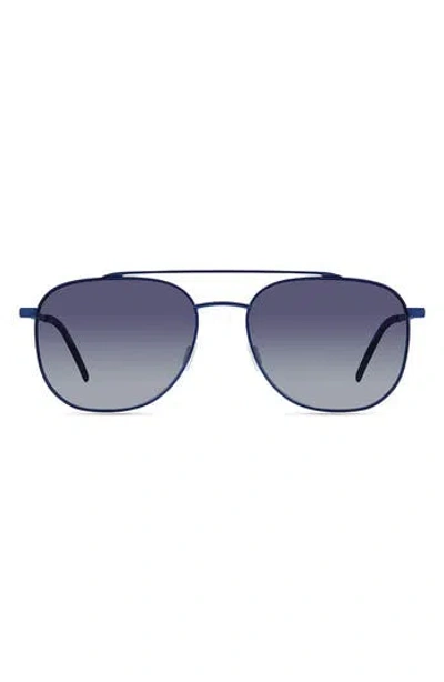 Eco Cebu 56mm Polarized Aviator Sunglasses In Blue