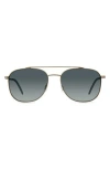 Eco Cebu 56mm Polarized Aviator Sunglasses In Silver