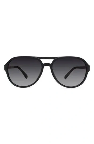 Eco Cimarron 56mm Polarized Shield Sunglasses In Black
