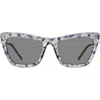 Eco Dena 54mm Polarized Square Sunglasses In Blue