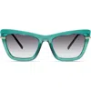 Eco Dena 54mm Polarized Square Sunglasses In Blue