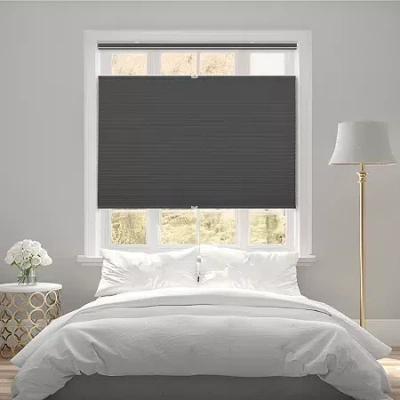 Eco Estates Custom Top Down Bottom Up 100% Blackout Cellular Shade In Gray