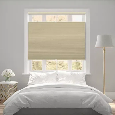 Eco Estates Custom Top Down Bottom Up 100% Blackout Cellular Shade In Sand
