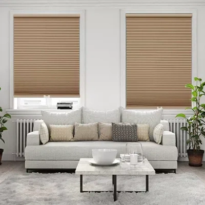 Eco Estates Honeycomb Custom Cordless Blackout Cellular Shade In Brown