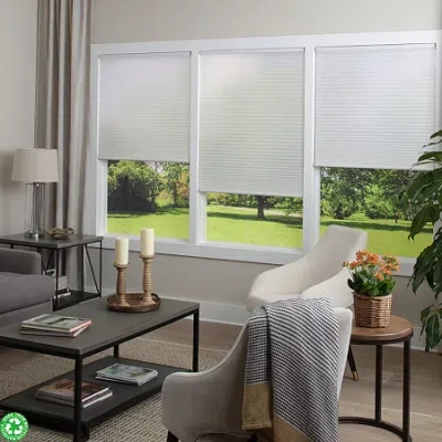 Eco Estates Honeycomb Custom Cordless Light-filtering Cellular Shade In White