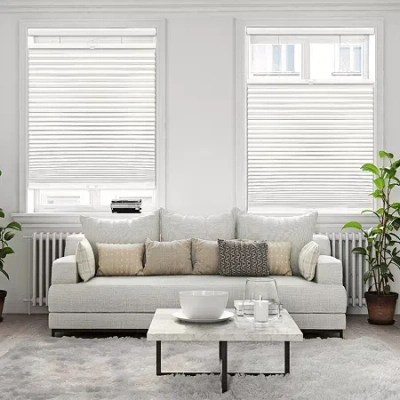 Eco Estates Honeycomb Custom Cordless Top Down Bottom Up Blackout Cellular Shade In Gray
