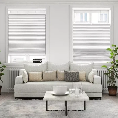 Eco Estates Honeycomb Custom Cordless Top Down Bottom Up Blackout Cellular Shade In White