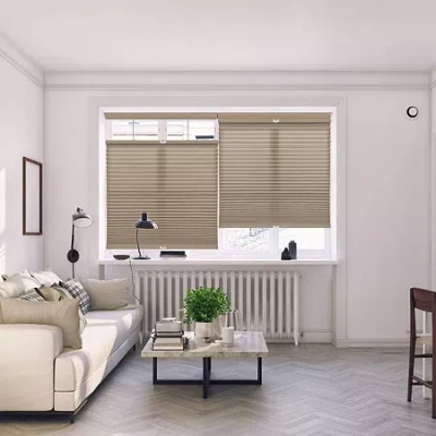 Eco Estates Honeycomb Custom Cordless Top Down Bottom Up Light-filtering Cellular Shade In Brown