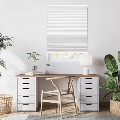 Eco Estates Honeycomb Cut-to-width Cordless Blackout Cellular Shade In White