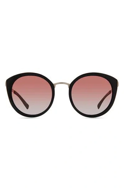 Eco Etna 52mm Polarized Round Sunglasses In Black