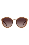 Eco Etna 52mm Polarized Round Sunglasses In Brown