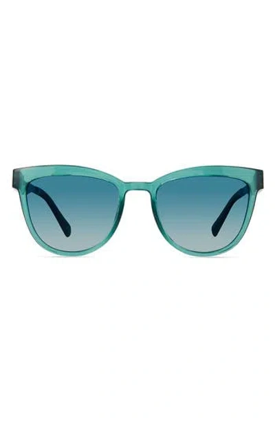 Eco Fuji 53mm Polarized Round Sunglasses In Green