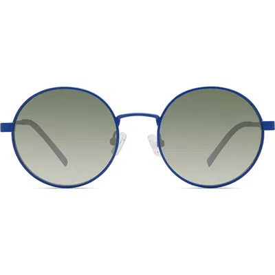 Eco Malta 48mm Polarized Round Sunglasses In Blue