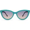 Eco Pearl Sunglasses In Aqua