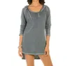 ECO SWIM HOODED LONG SLEEVE TUNIC IN GREY