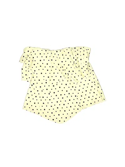 Pre-owned Eco Swim Swimsuit Top Ivory Polka Dots Pattern Swimwear
