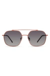 Eco Thyme 52mm Polarized Aviator Sunglasses In Brown