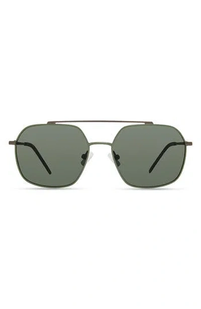 Eco Thyme 52mm Polarized Aviator Sunglasses In Green