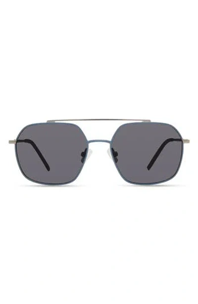 Eco Thyme 52mm Polarized Aviator Sunglasses In Metallic