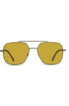 Eco Trinidad 56mm Polarized Aviator Sunglasses In Black